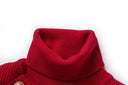 Top de lana de manga larga Sia en rojo