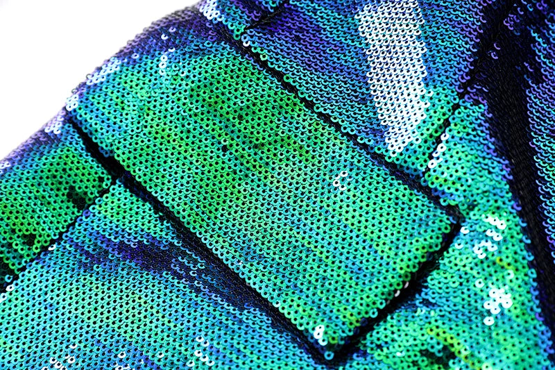 Conjunto de dos piezas de lentejuelas Larissa en verde 