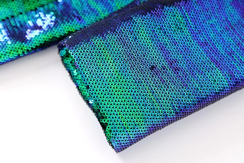 Conjunto de dos piezas de lentejuelas Larissa en verde 