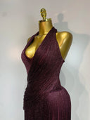 Halter neckline close-up