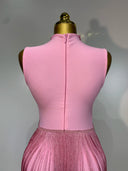 Pink Fringe Bandage Dress