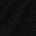 Black crochet-knit texture detail