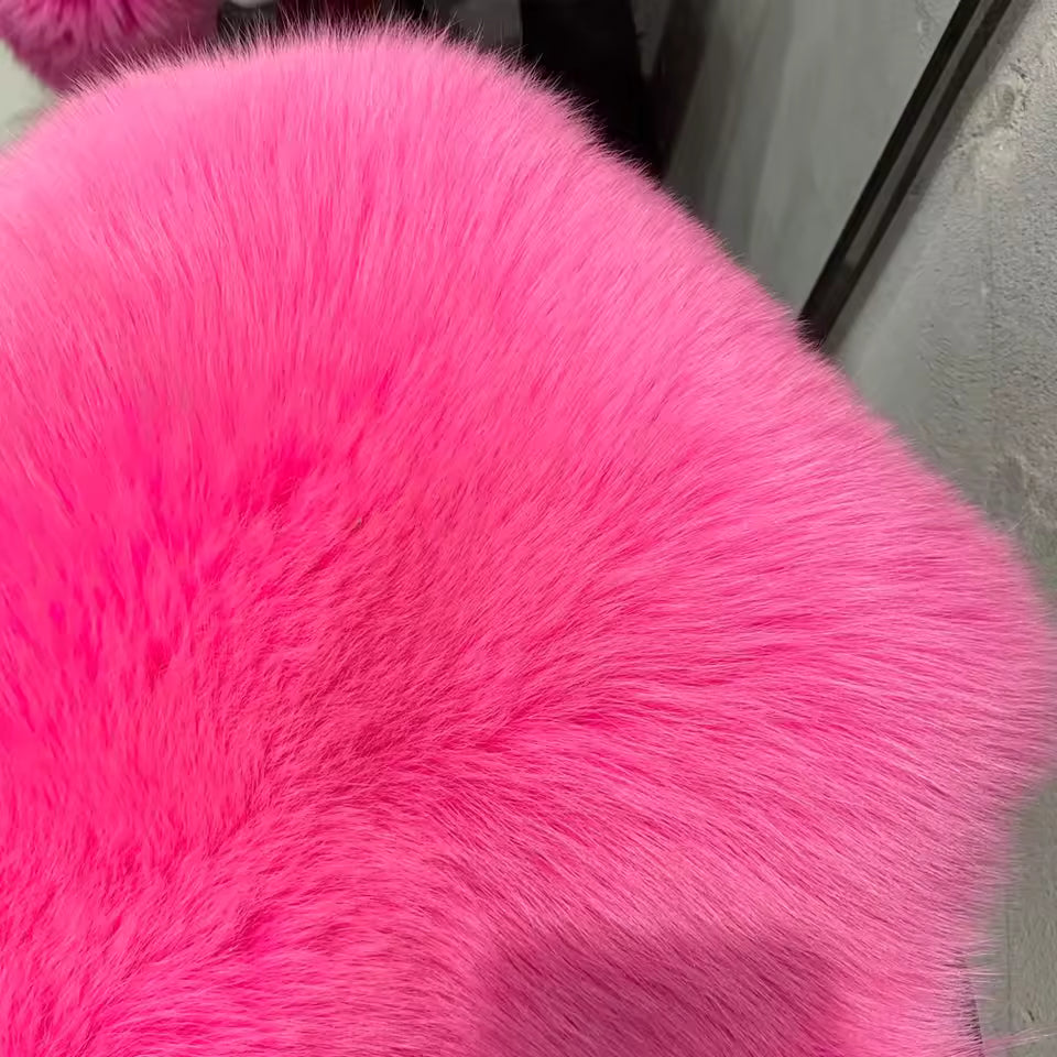 Natural Fox Fur Coat