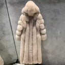 Luxury Real Fox Fur Long Coat