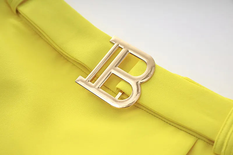Conjunto Falda Dos Piezas en Amarillo