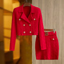 Set gonna retrò a due pezzi in rosso