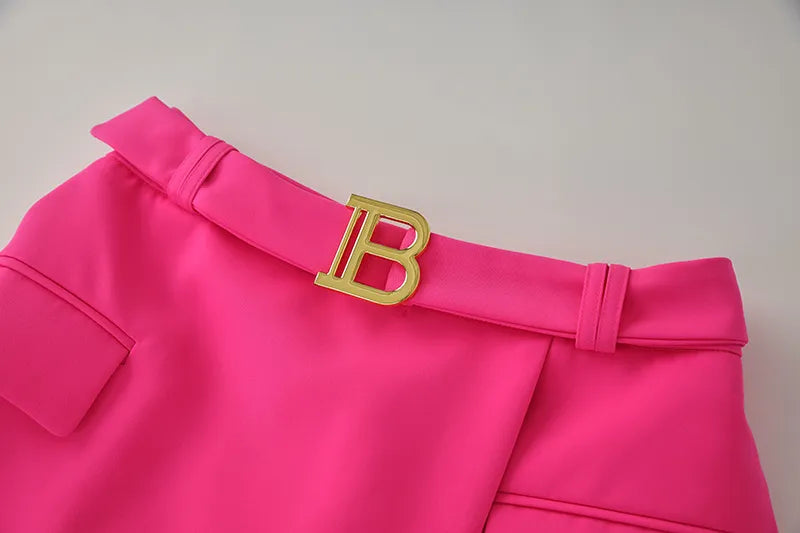 Set gonna due pezzi in fucsia