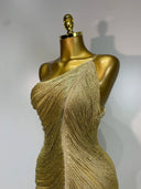 Golden Mirage Bandage Dress