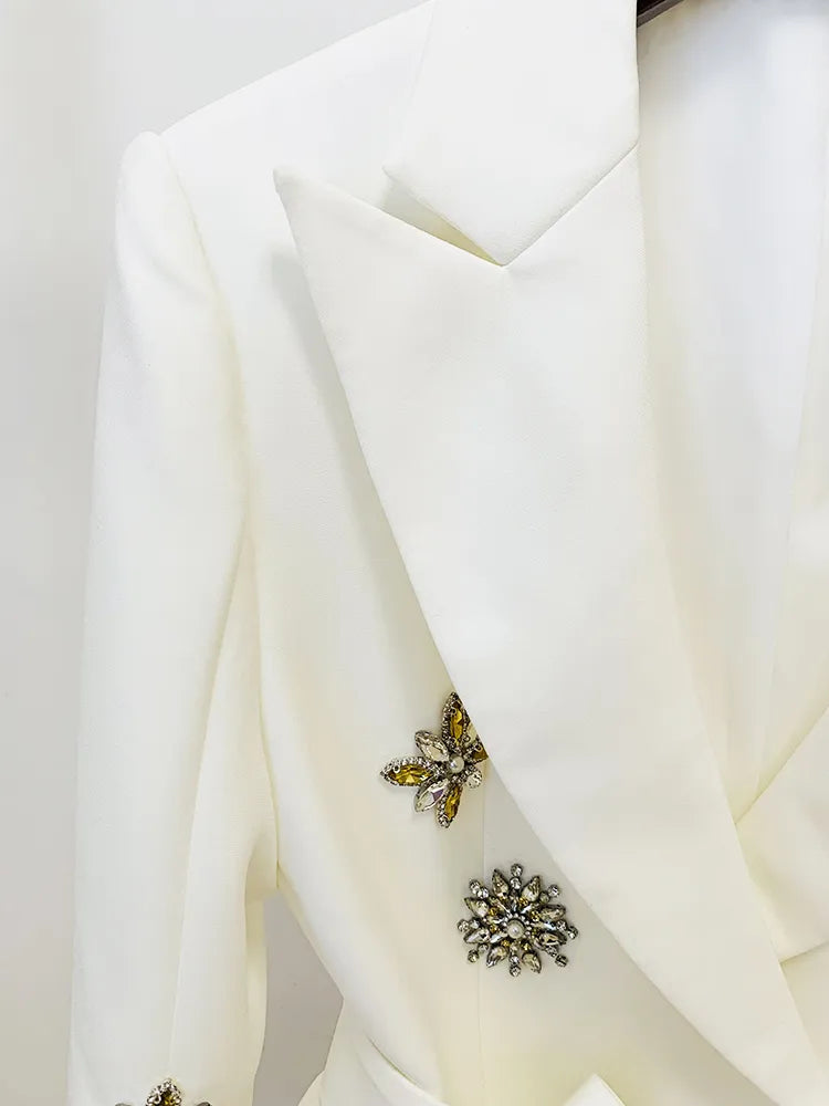 BLAZER CON CINTURA CON DIAMANTI SWAROVSKI