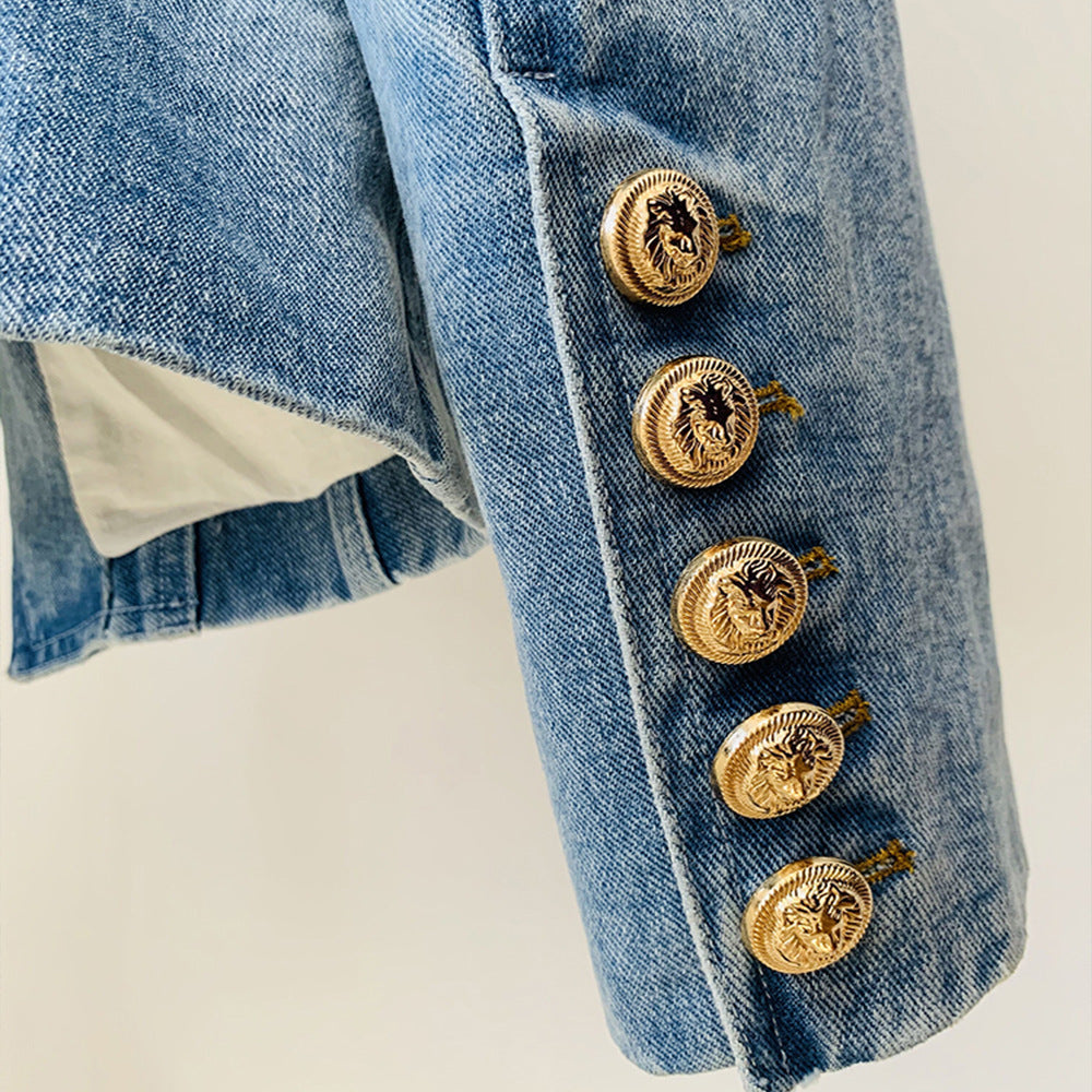 BLAZER DE DENIM CRUZADO
