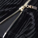 Velvet Slim Fit Long Dress with Zipper