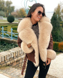 Joy Fox Fur Genuine Leather Jacket