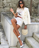 BLAZER DOPPIOPETTO IN BIANCO 
