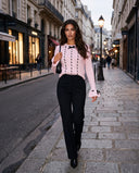 Glamorous model wearing the look