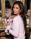 Glamorous model wearing the look