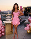 Glamorous model wearing the look