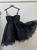 Noir Romance Lace Corset Mini Dress