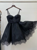 Noir Romance Lace Corset Mini Dress