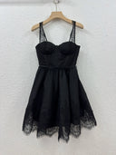 Noir Romance Lace Corset Mini Dress