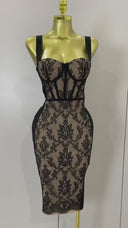 Camisole Lace Backless Evening Party Dress – Original Design