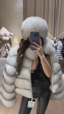 Tamara Fox Fur Genuine Leather Jacket