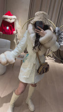 White Parka Fox Fur Jacket