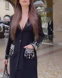 Dina Long Evening Blazer Dress